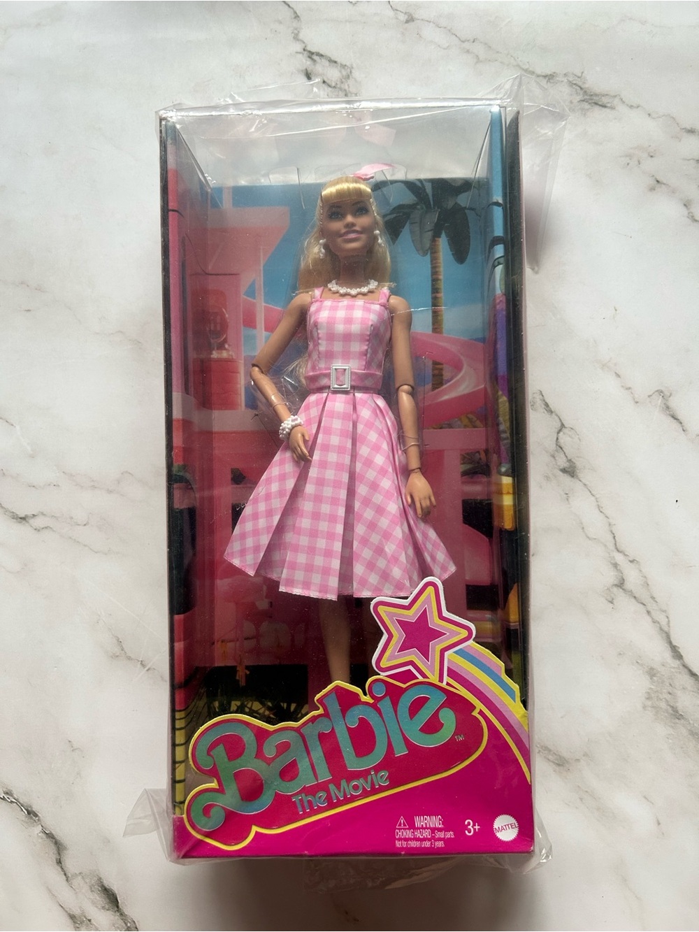 Barbie The Movie Pink Gingham Barbie Doll #HPJ96